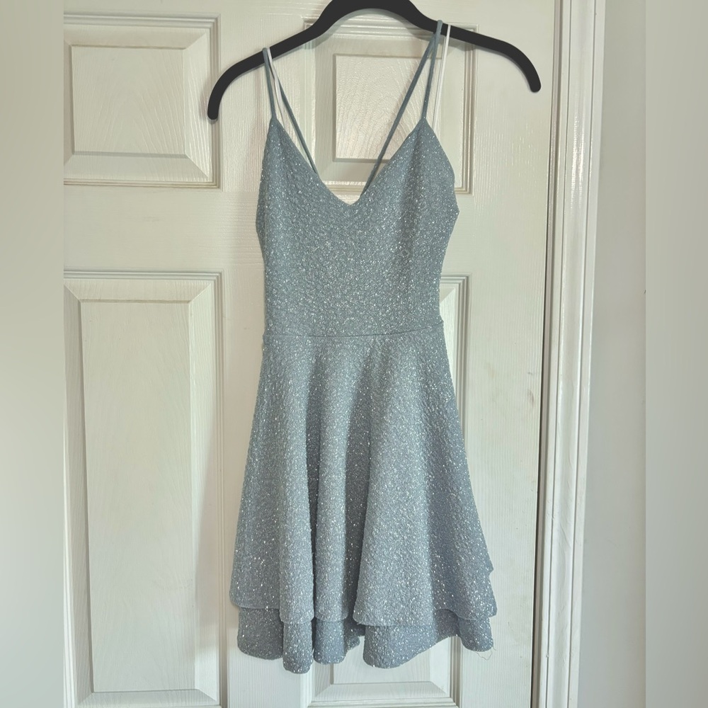 Windsor light blue sparkly skater homecoming/cocktail dress new with tags